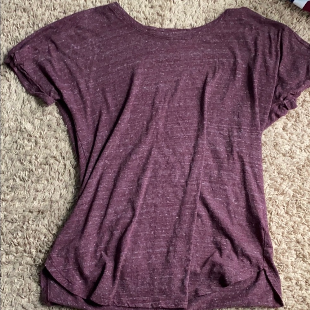 Short sleeve purple shirt